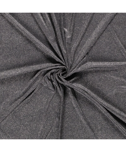 Elastyczna dzianina Jersey Brokat na sukienki - ciemne srebro